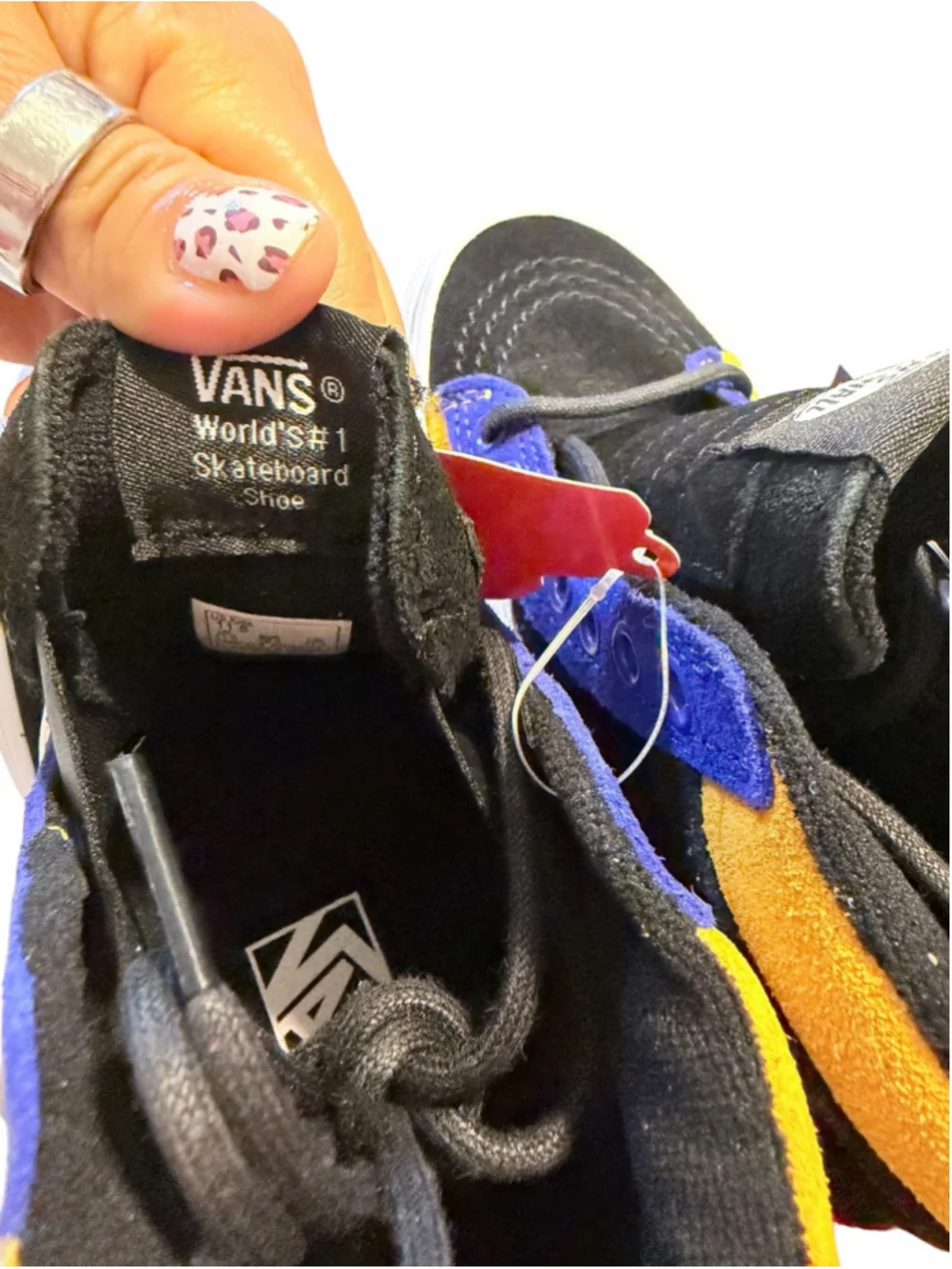 Kids Vans Sk8-Ho Mte High Top Sneakers Black Blue Yellow Red